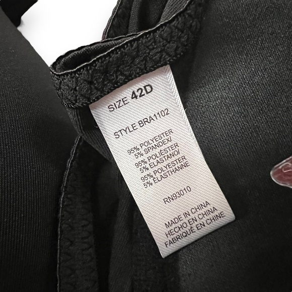 NEW Bobbie Brooks - Black Moulded Racerback Bra Front Closure Women’s 44C OR 42D - Picture 5 of 7